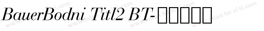 BauerBodni Titl2 BT字体转换